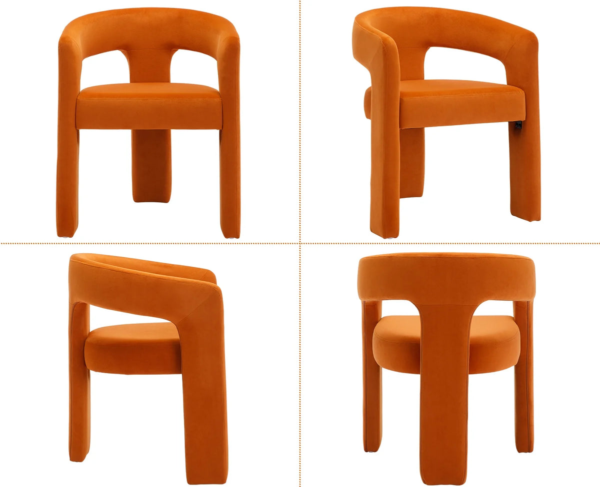 Guyou Modern Sherpa Upholstered Dining Chair, Cute Barrel Side Armchair Kitchen Chair with Armrests and Back for Living Room Dining Room Bedroom, Green