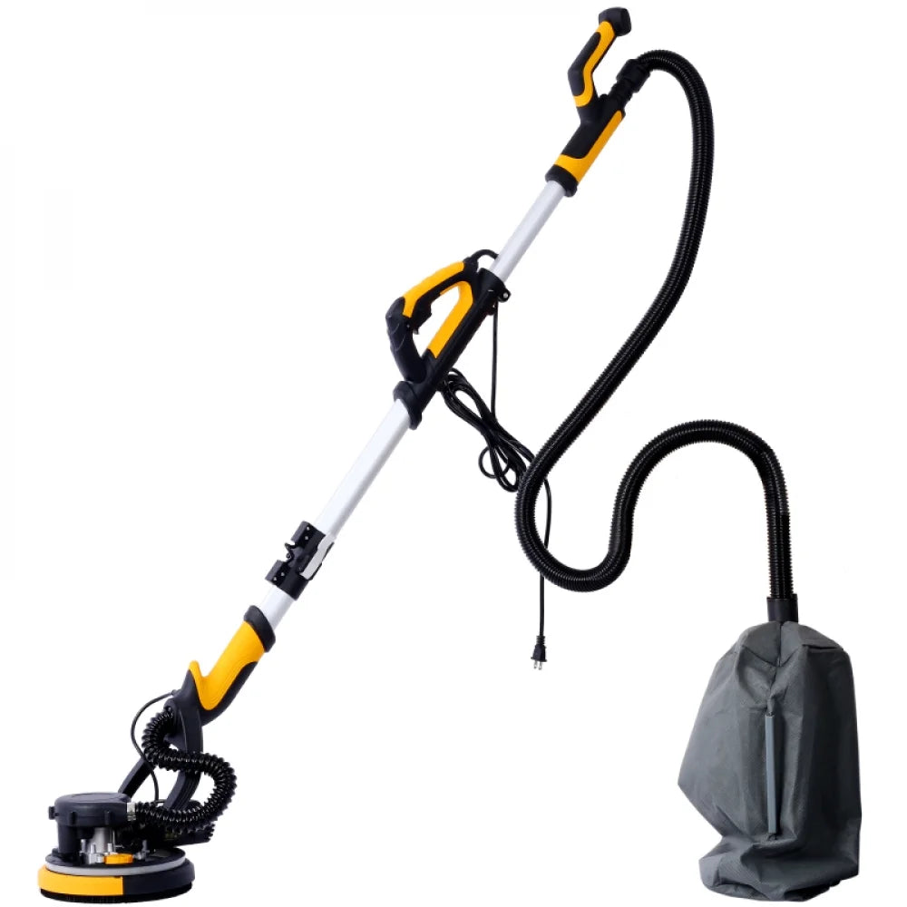 Drywall Sander, 780W Electric Drywall Sander with Vacuum Dust Collection  6.5A Motor Dustless Floor Sander with Variable Speed 900-1800RPM, LED Light, Extendable & Foldable Handle,