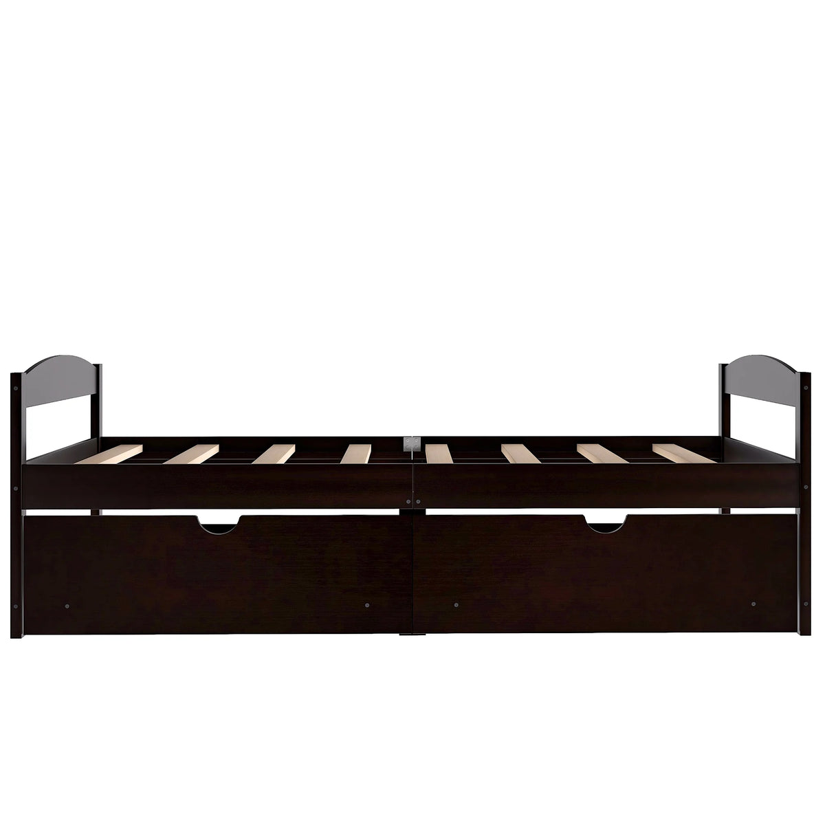 Euroco Twin Size Wooden Daybed with 2 Storage Drawers for Kids Bedroom, Gray