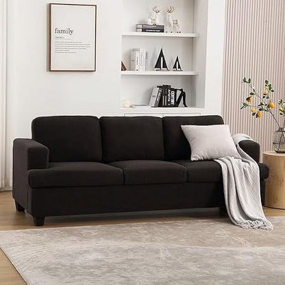 Techmilly Sofa,Comfort Modern Sofa,Extra Deep Seat,3 Seater,Living Room Apartment Lounge Sofa, Corduroy