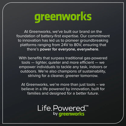 Greenworks 60V 21" Self Propelled Lawn Mower with (1) 8.0 Ah Battery & Rapid Charger 2546402