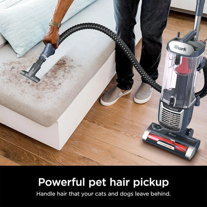 Open Box Shark Vacuum Cleaner Rotator Lightweight Bagless Upright Pet Hair Navy