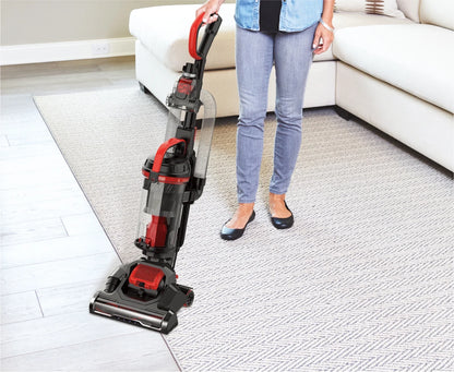Eureka Bagless Upright Vacuum, Max Swivel Pro, Pet Friendly , Powerful Suction, Whole Home Cleaning, with Turbo Pet & Crevice Tool, Swivel Steering , Extended Reach, LED , Lightweight, NEU351, Red