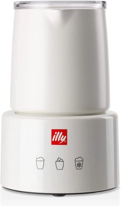 illy Electric Milk Frother- Black & Stainless Steel