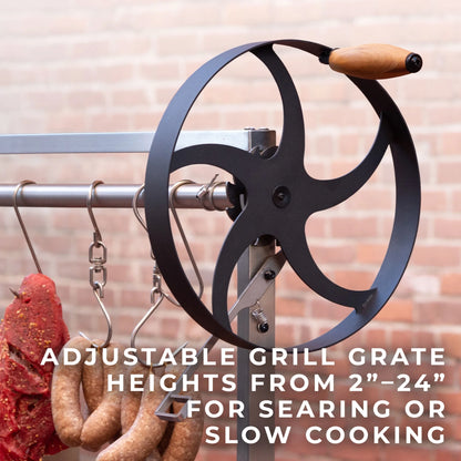 Backyard Discovery Argentine Santa Maria Wood Fire & Charcoal Steel BBQ Grill, Brasero
