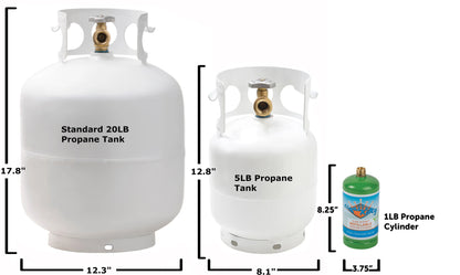 Flame King 5-lb Empty Propane Tank LP Cylinder with OPD Valve, YSN5LB