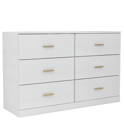 Kadyn Modern 6 Drawer Dresser Wood Cabinet,Dresser for Bedroom, Kitchen Storage Cabinet with Drawers, Chest of Drawers(Black)