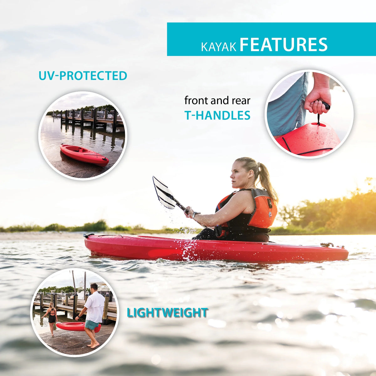 Lifetime Pacer 8 ft. Sit-Inside Kayak, Green (91032)