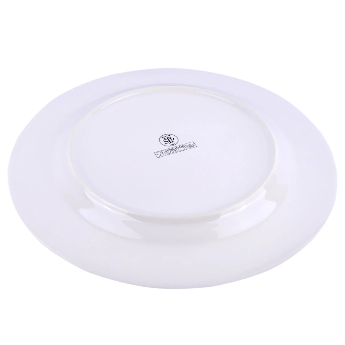 STP GOODS Melodie de Fleurs Bone China Dinnerware Set of 24 Service for 6 24-Piece Dish Set of Plates and Bowls, Blue Gold White