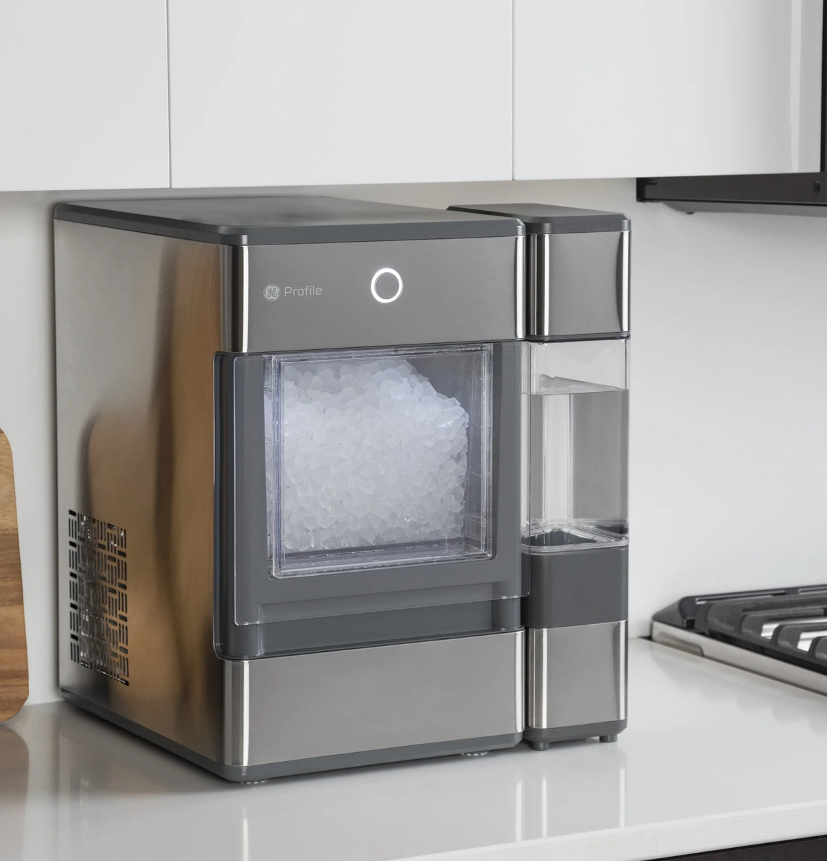 GE Profile? Opal? Nugget Ice Maker + Side Tank, Countertop Icemaker, Stainless Steel, 33lbs Daily Ice Production