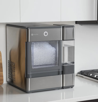 GE Profile? Opal? Nugget Ice Maker + Side Tank, Countertop Icemaker, Stainless Steel, 33lbs Daily Ice Production