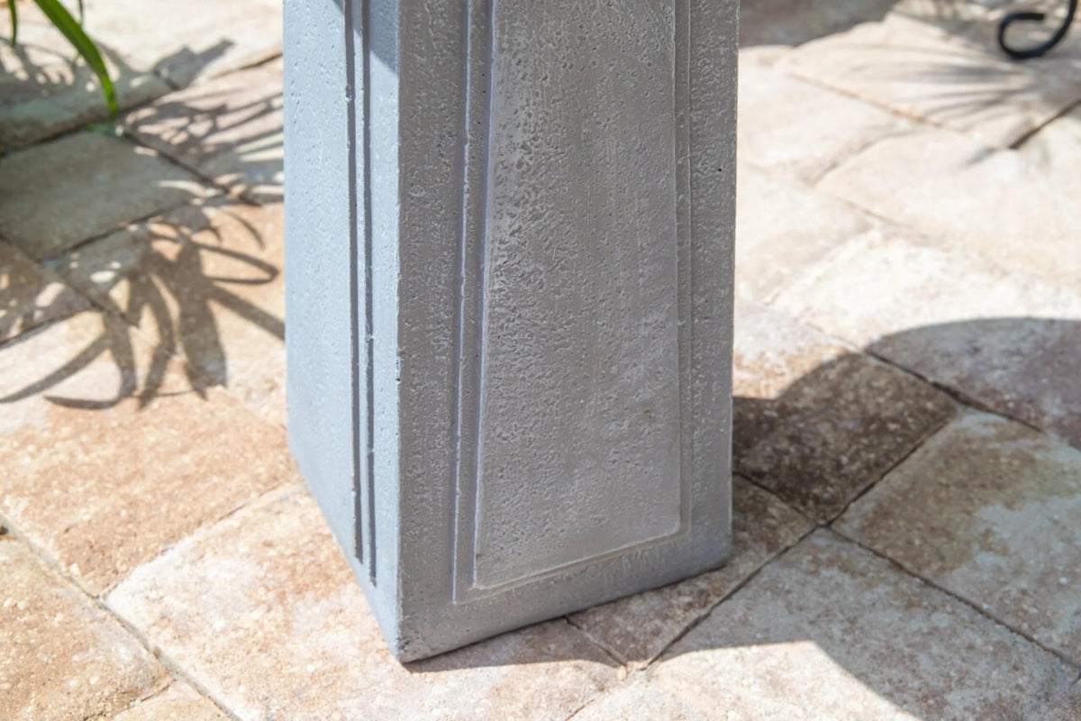 Pedestal Outdoor Bird Bath with Gray Finish