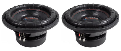 (2) American Bass ELITE-1244 2400w 12" Competition Car Subwoofers 3" Voice Coils