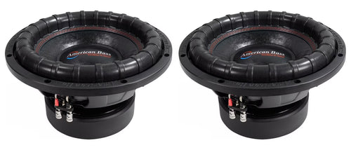 (2) American Bass ELITE-1244 2400w 12" Competition Car Subwoofers 3" Voice Coils