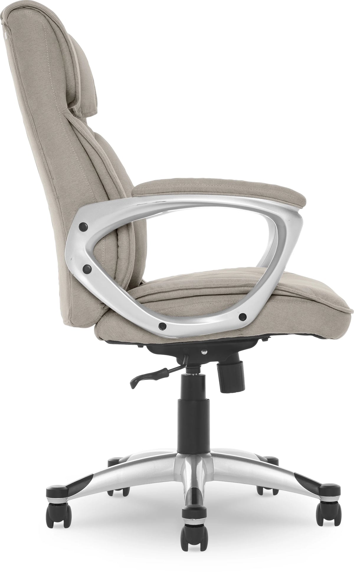 Serta Hannah Office Chair in Fawn Tan Linen Metallic Finish