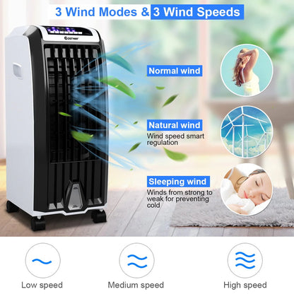 Costway Evaporative Portable  Cooler Fan Anion Humidify W/ Remote Control