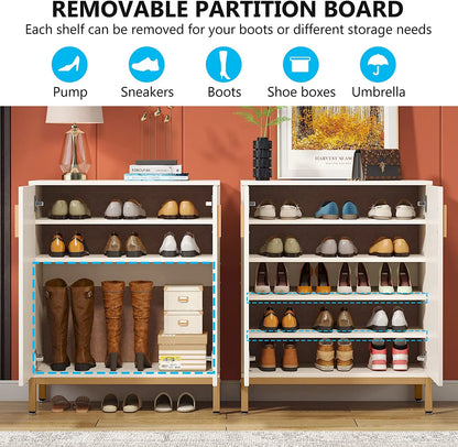 Tribesigns 20 Pairs Shoe Storag Cabinet for Entryway