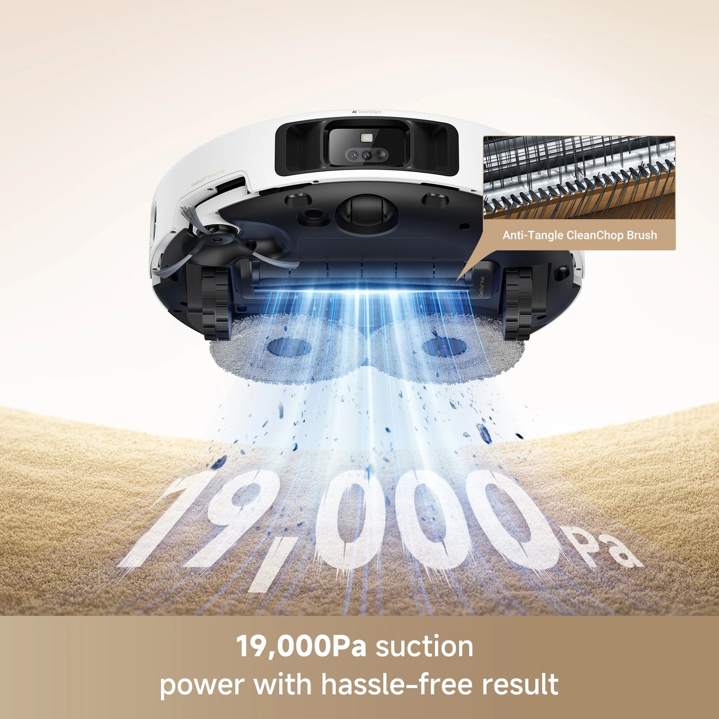 MOVA P50 Pro Ultra Robot Vacuum Cleaner Removable&Liftable Mop,Anti-Tangle,Self Drying&Cleaning