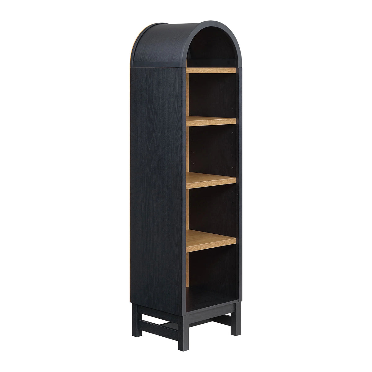 Better Homes & Gardens Juliet Narrow Arch Bookcase, Rich Black and Light Honey