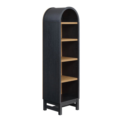 Better Homes & Gardens Juliet Narrow Arch Bookcase, Rich Black and Light Honey