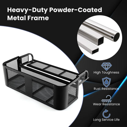 Costway ATV UTV Universal Rear Drop Basket Rack Steel Cargo Hunting