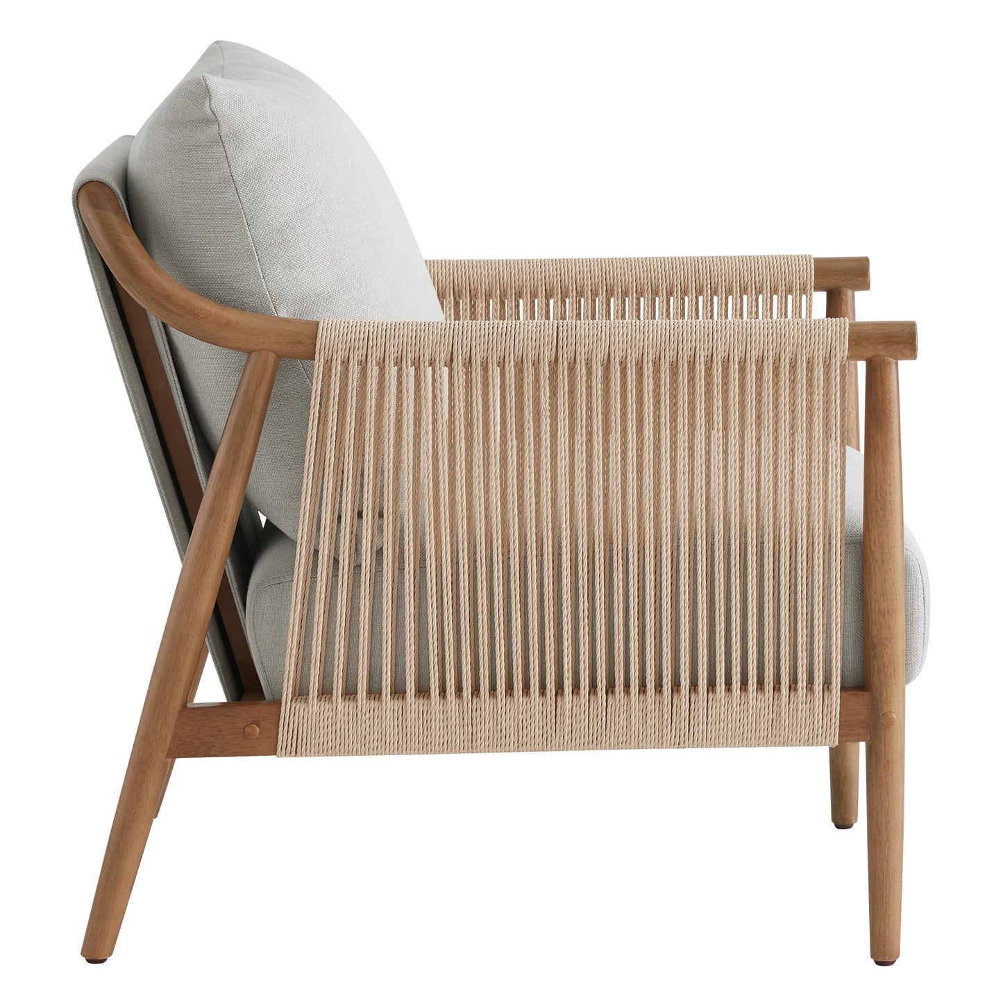 CHITA Modern Accent Chair, Braid Armchair Living Room Chair, Cream