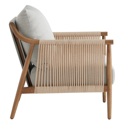 CHITA Modern Accent Chair, Braid Armchair Living Room Chair, Cream