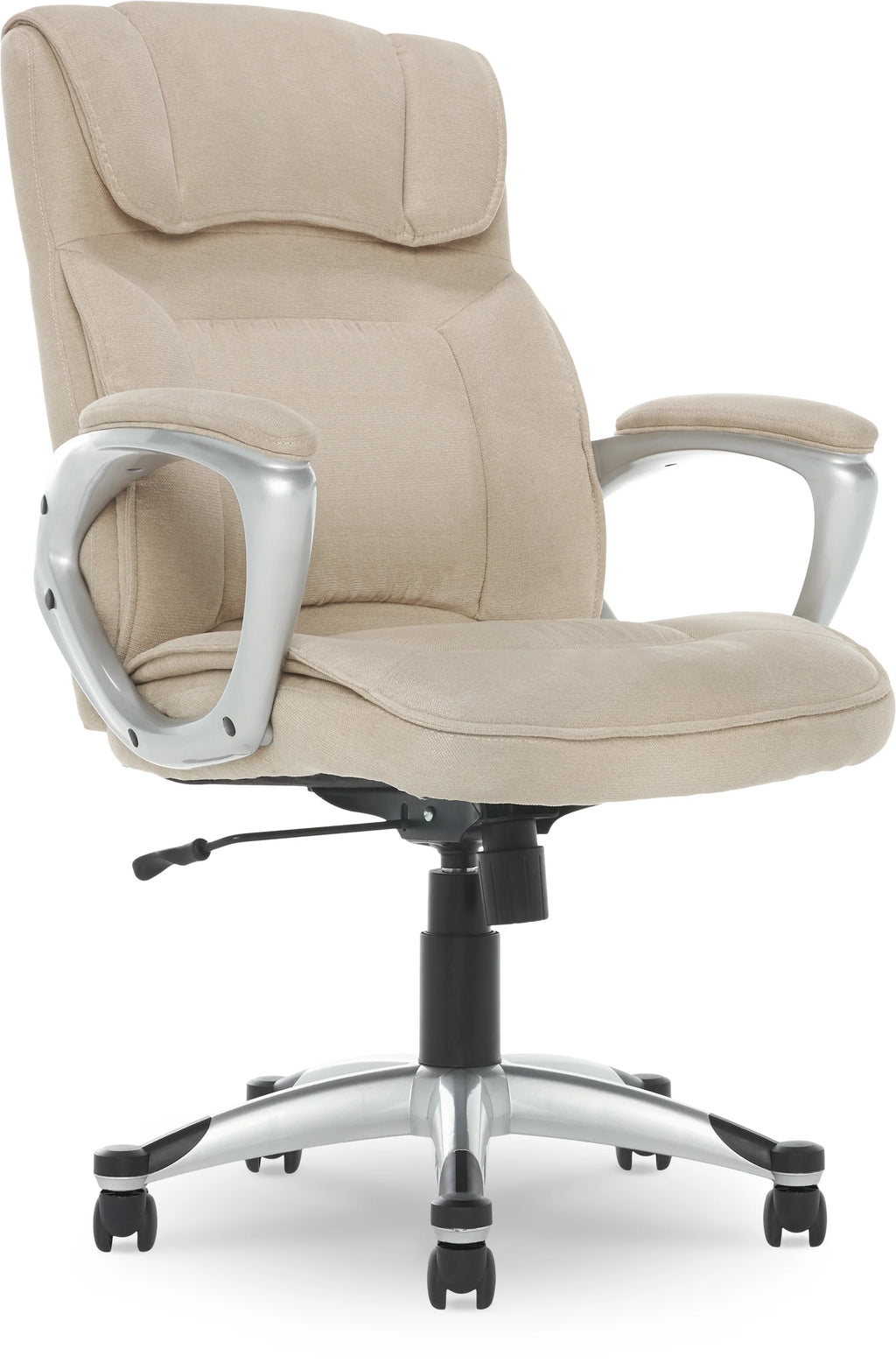 Serta Hannah Office Chair in Fawn Tan Linen Metallic Finish