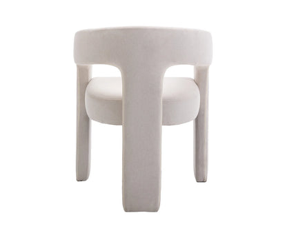 Guyou Modern Sherpa Upholstered Dining Chair, Cute Barrel Side Armchair Kitchen Chair with Armrests and Back for Living Room Dining Room Bedroom, Green