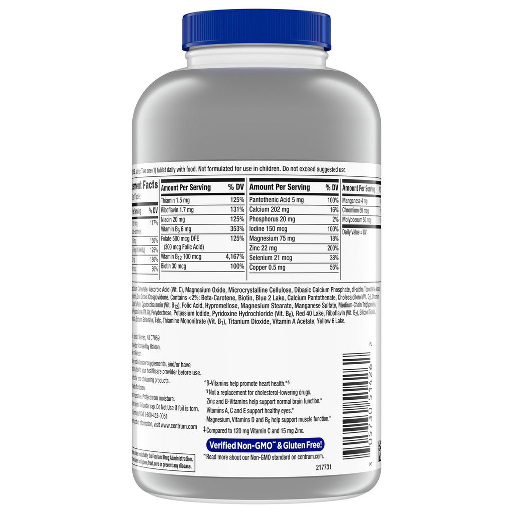 Centrum Silver Men 50+ Immune Support Multivitamin, 275 Tablets