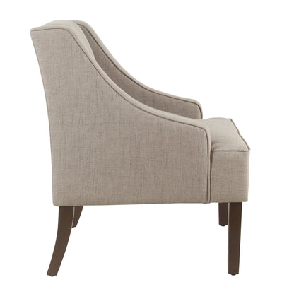 HomePop Classic Swoop Accent Chair - Blue and White Damask