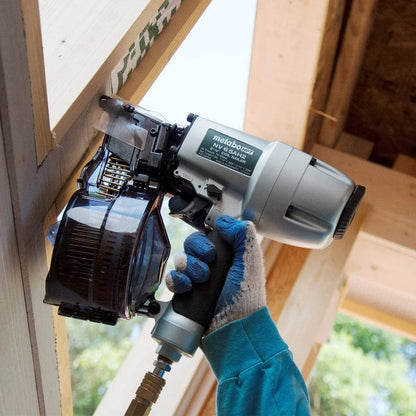 Metabo HPT Coil Siding Nailer, 1-1/2 inch to 2-1/2 inch Siding Nails, Side load, Tilt Bottom Magazine NV65AH2