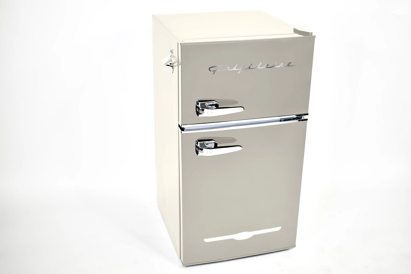 Frigidaire, 3.1 Cu. Ft. 2 Door Retro Compact Refrigerator , Built-In Side Bottle Opener, Cream