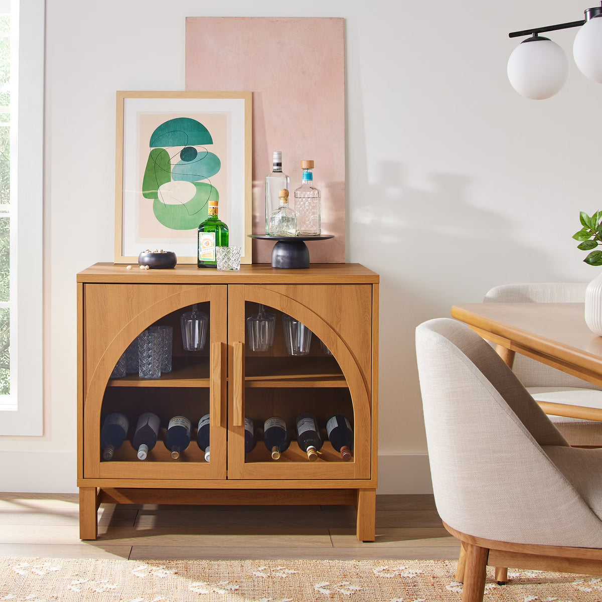 Better Homes & Gardens Juliet Arch Door Kitchen Console, Black Finish