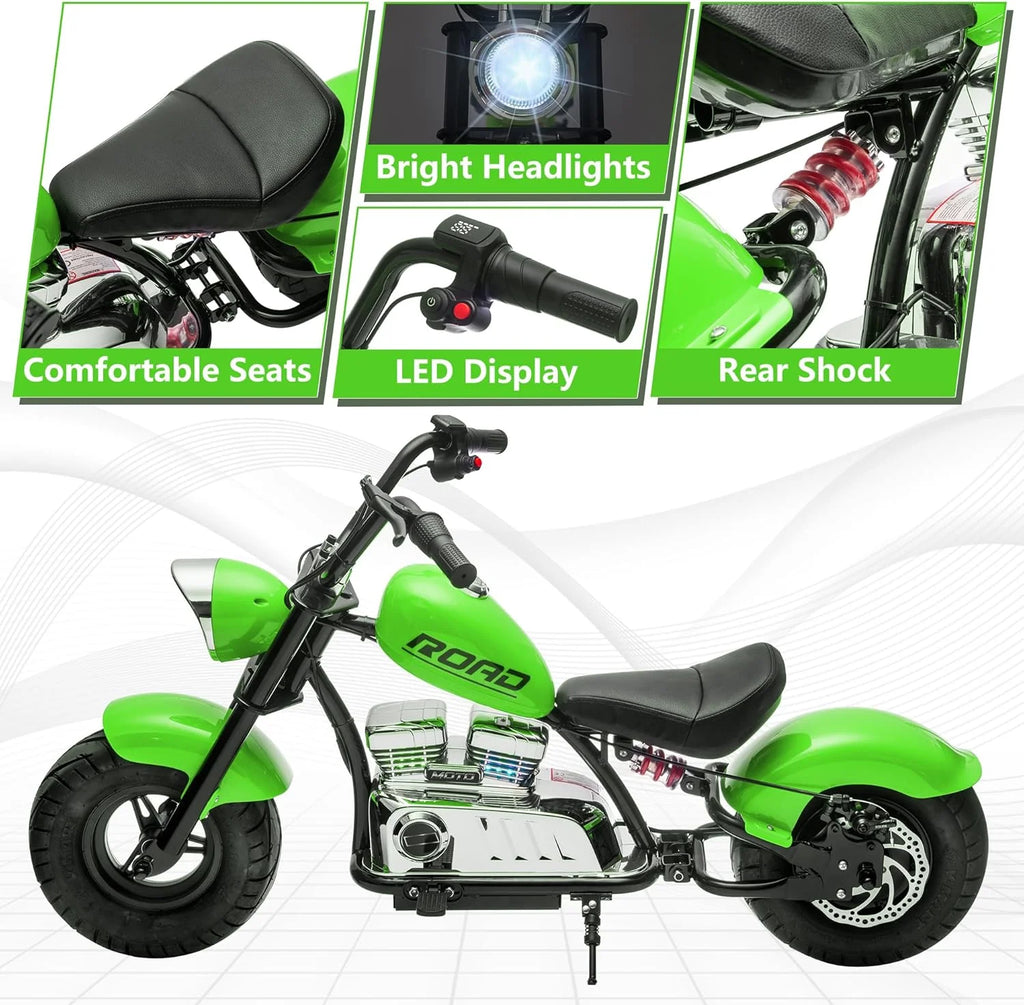 DEYGIA 24V 250W Kids Electric Dirt Bike, 12.5 MPH & 10-Mile Range, 176lb Capacity, Dual Suspension + Disc Brake, Twist Throttle - Electric Motorbike for Ages 8-14