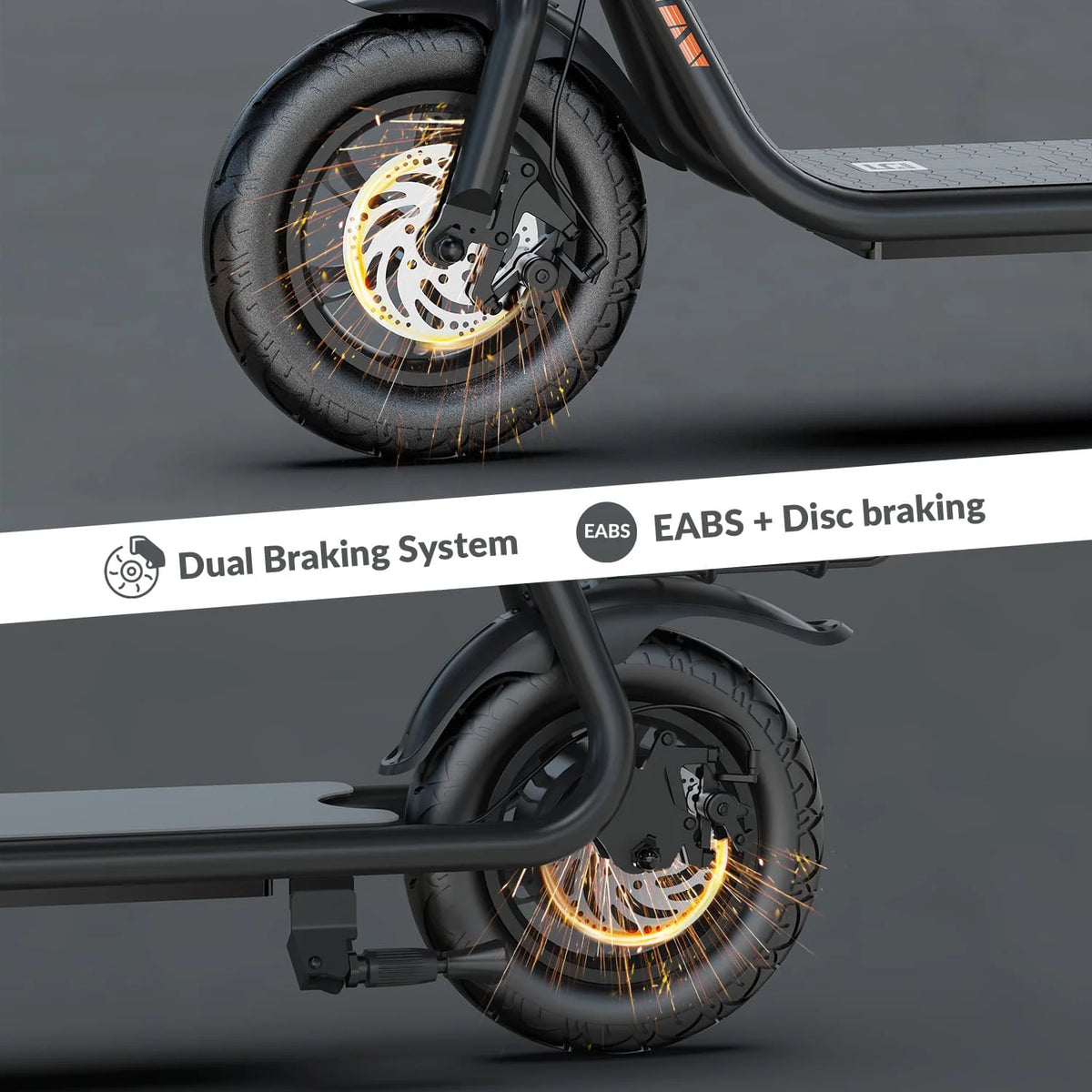 5TH WHEEL W18S 450W Motor Electric Scooter for Adults with Seat and Carry Basket, 36V 20Miles Range & 15.5Mph, 12" Foldable E Scooter for Commuting
