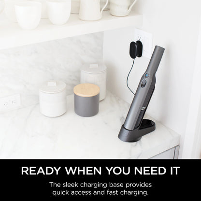 Shark Cordless Handheld Vacuum , Wandvac, for Pet Hair, Carpet & Car, Powerful suction, high speed brushless motor, ultralight weight, with easy emptying and charging dock, WV200, Graphite