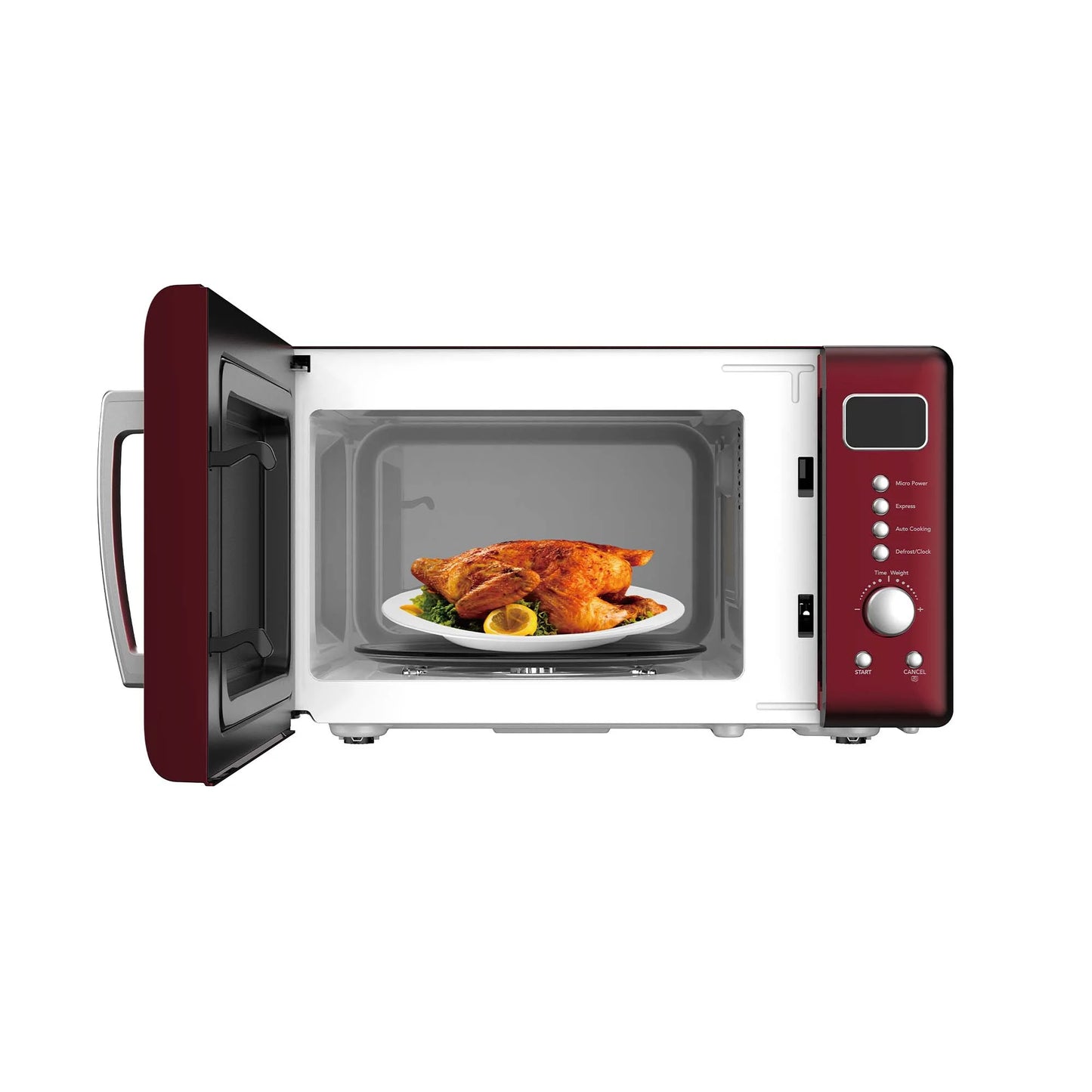 Frigidaire 0.7 Cu. Ft. Retro Countertop Microwave Oven, Black and Gold