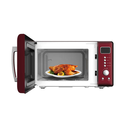 Frigidaire 0.7 Cu. Ft. Retro Countertop Microwave Oven, Black and Gold