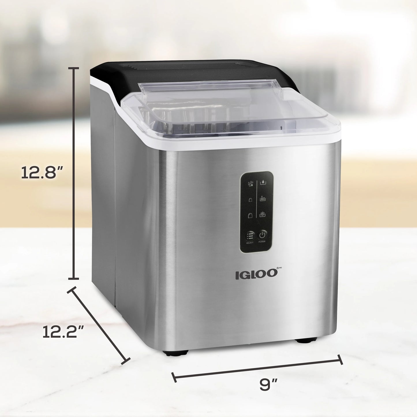 Igloo Automatic Ice Machine Self Cleaning Countertop Ice Maker for Water Bottle & Drinks, Aqua