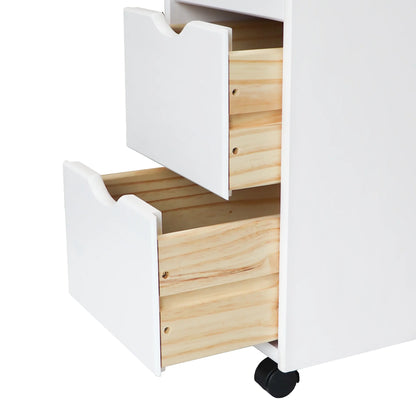 Adeptus Solid Wood 6+2 Drawer Roll Cart