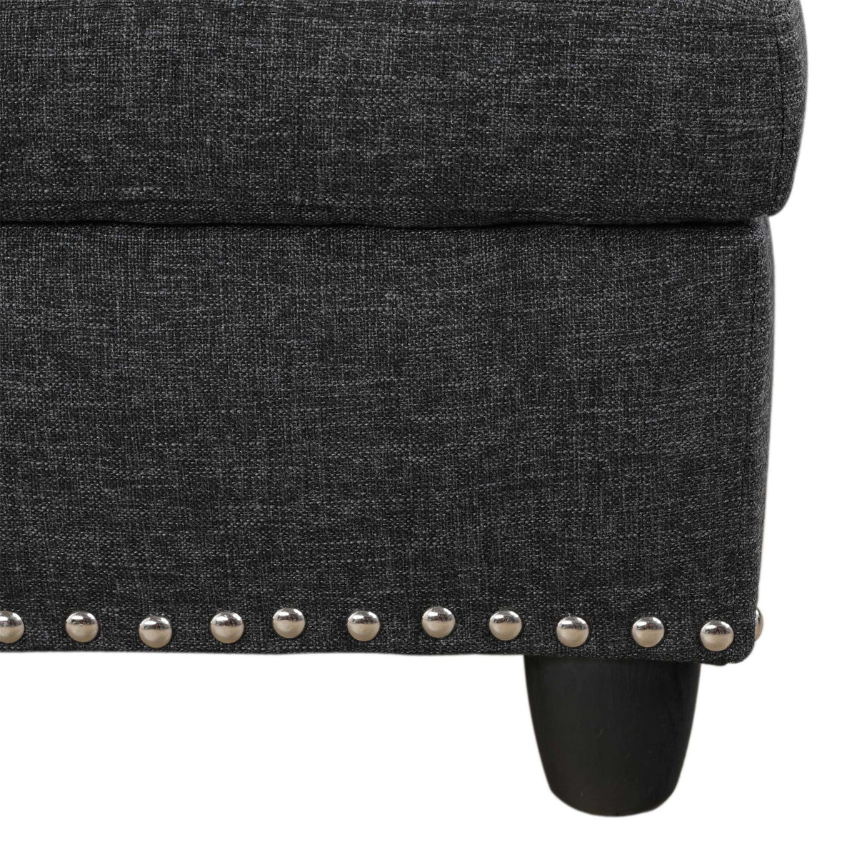 Aukfa 3 Piece Sectional Sofa, Living Room Couch with Storage Ottoman&Cup Holder, Linen, Right Hand, Purple