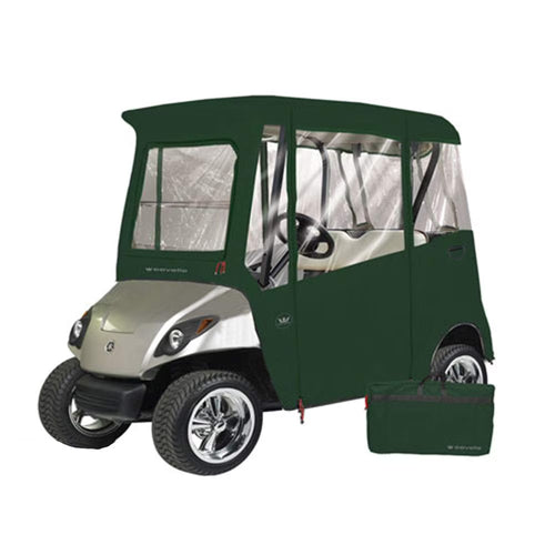 Greenline 2 Passenger Yamaha Drive Golf Cart Enclosure by Eevelle, Heavy Duty Vinyl Backed 300D
