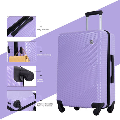Tripcomp Luggage 3 Piece Set,Suitcase with Spinner Wheels Hardside Lightweight Luggage 20in24in28in.(Blue)
