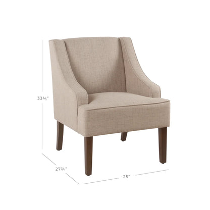 HomePop Classic Swoop Accent Chair - Blue and White Damask