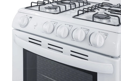 24" Wide Gas Range, White