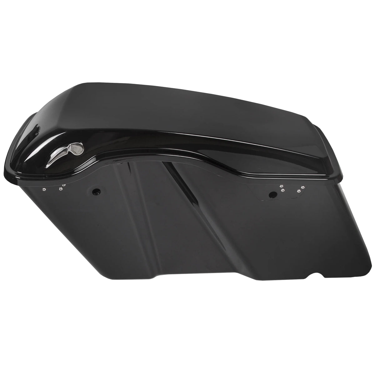 Kojem Hard Saddle Bags for 1993 - 2013 Harley Road King Glide Vivid Black Lockable Saddlebags