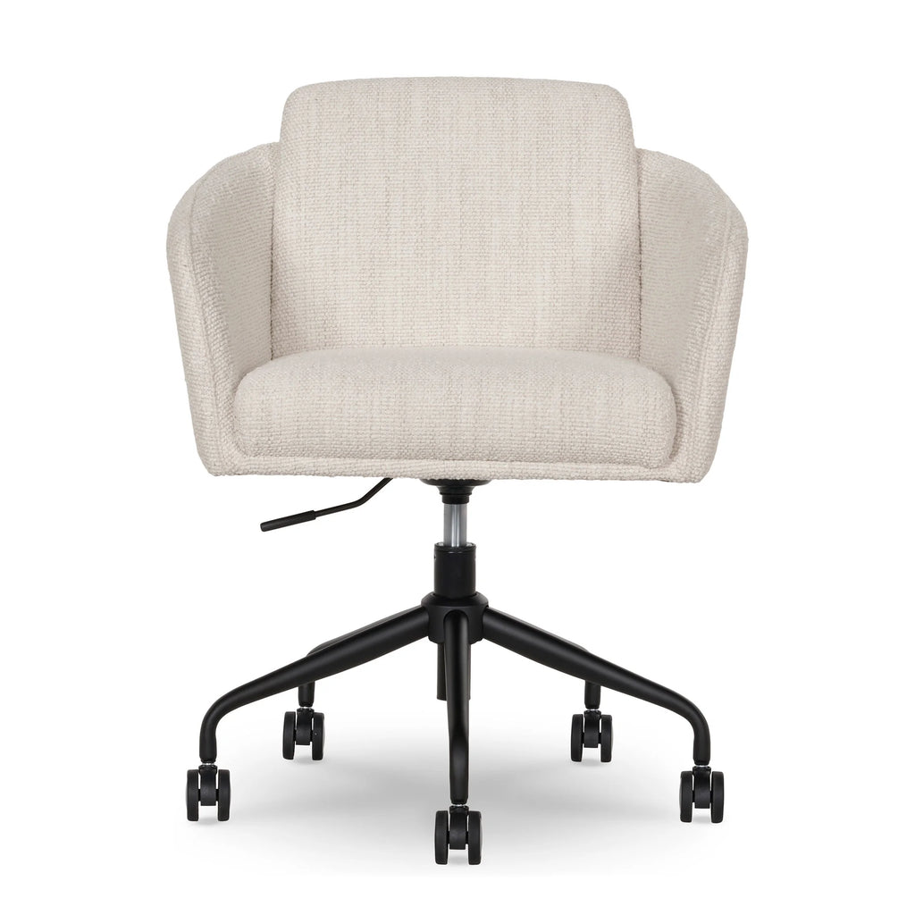 Better Homes & Gardens Juliet Office Chair, Ivory Boucle and Matte Black