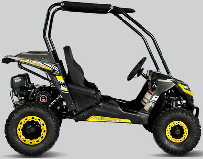 TrailMaster Cheetah 6 Youth Go-Kart - 163cc 5.5HP Engine, 4-Point Safety Belt, Remote Kill, Speed Governor, Suitable for Kids 6-12. with Pre-Assembled Version Now! (Pre-Assembled, Blue)