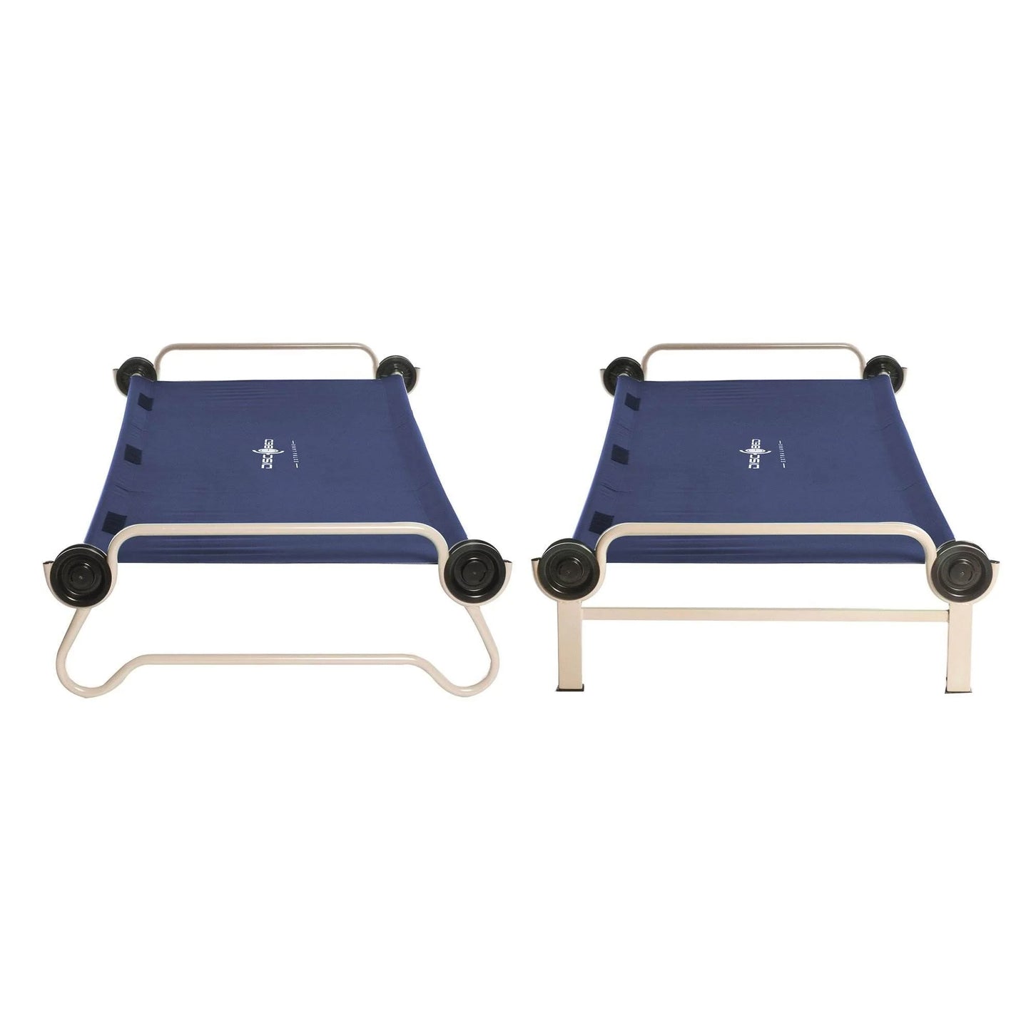 Disc-O-Bed XL Cam-O-Bunk Benchable Double Cot with Storage Organizers, Navy